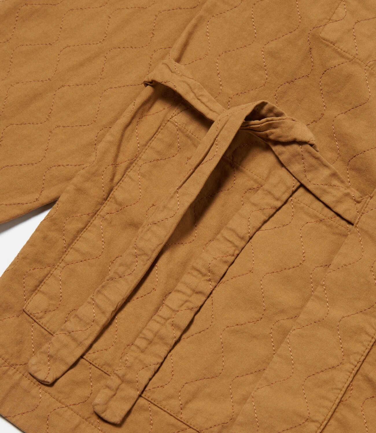 Quilted kyoto work jacket quilt cotton - Cumin