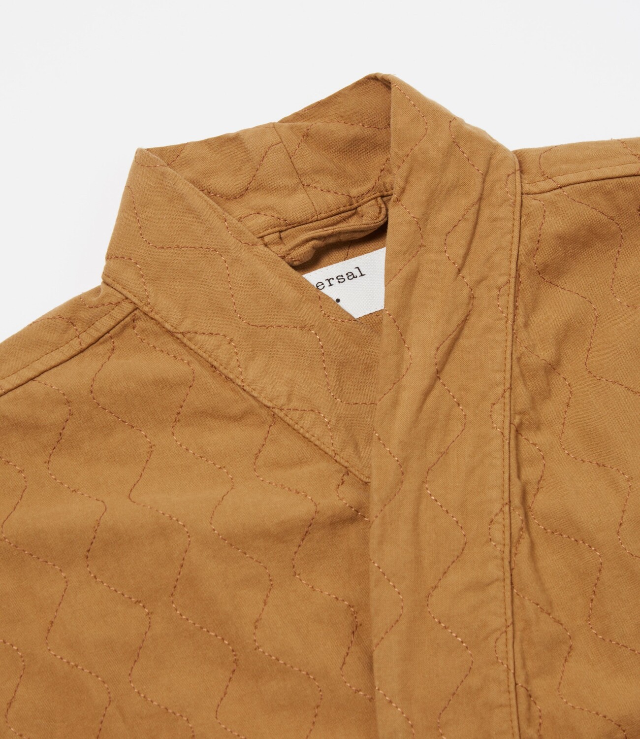 Quilted kyoto work jacket quilt cotton - Cumin