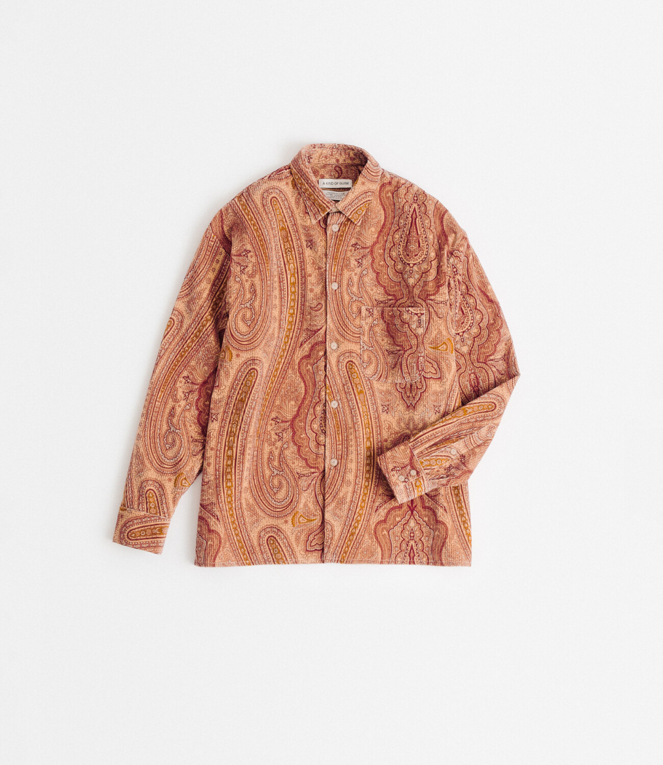 Micro-corduroy paisley shirt