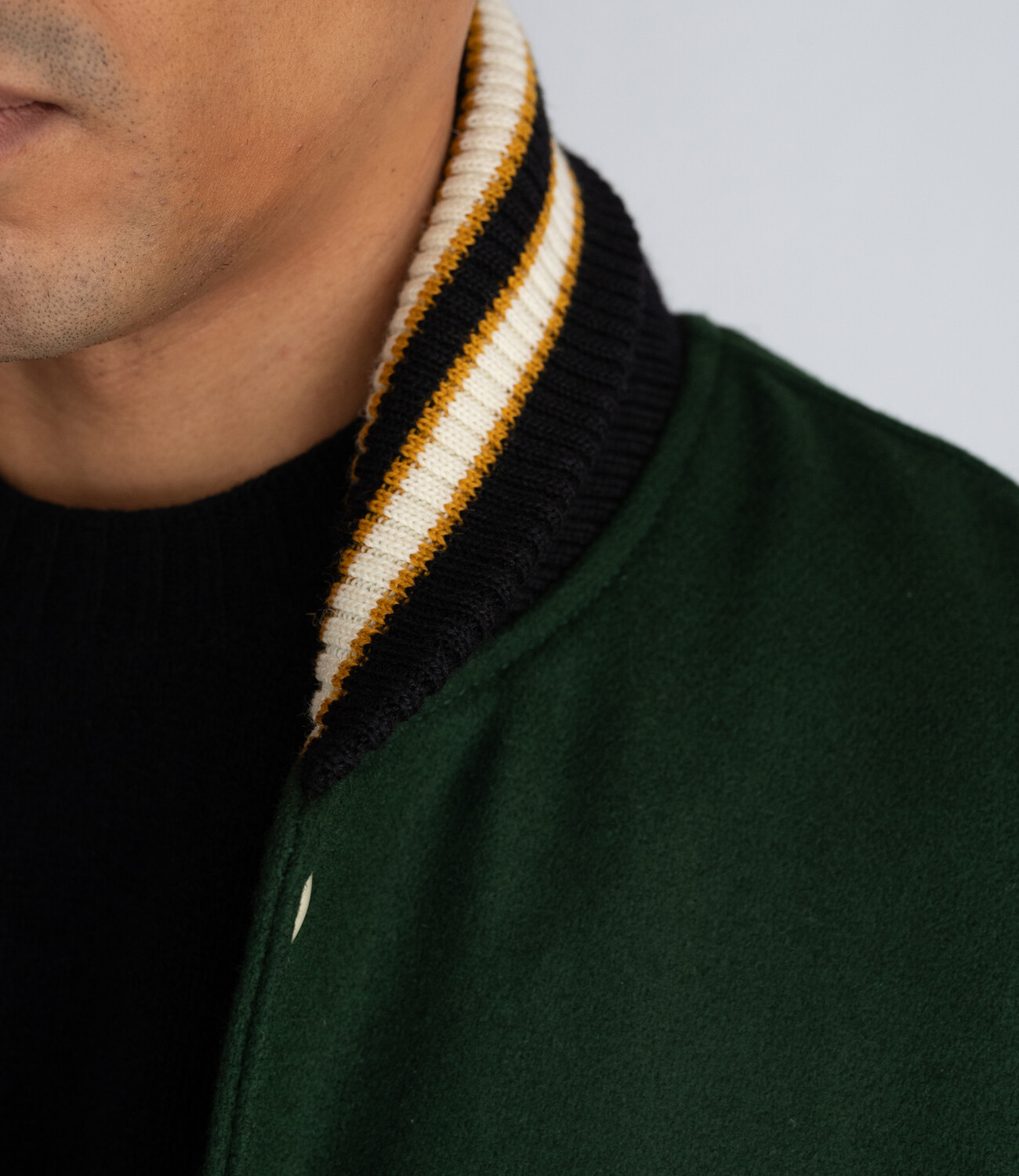 Varsity Jacket - Pine/Milk