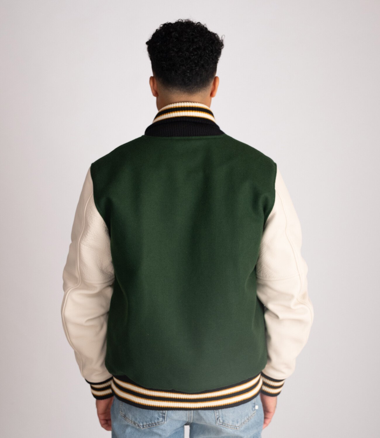 Varsity Jacket - Pine/Milk