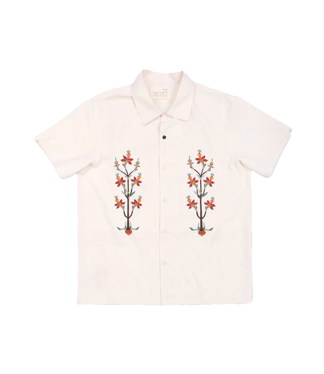 Kardo Chintan embroidery shirt - Natural