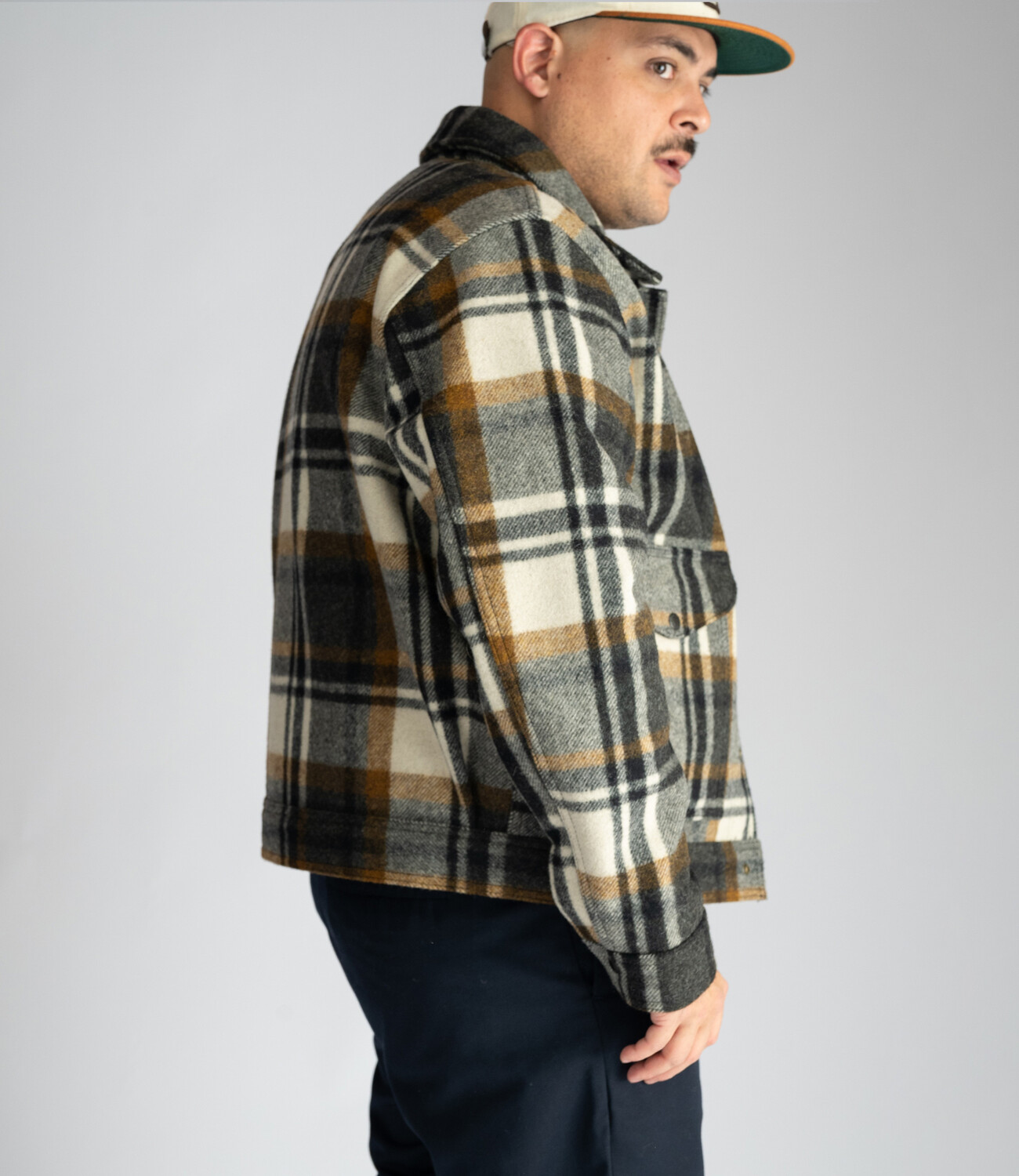 Mackinaw wool jacket - Blue coal / Copper