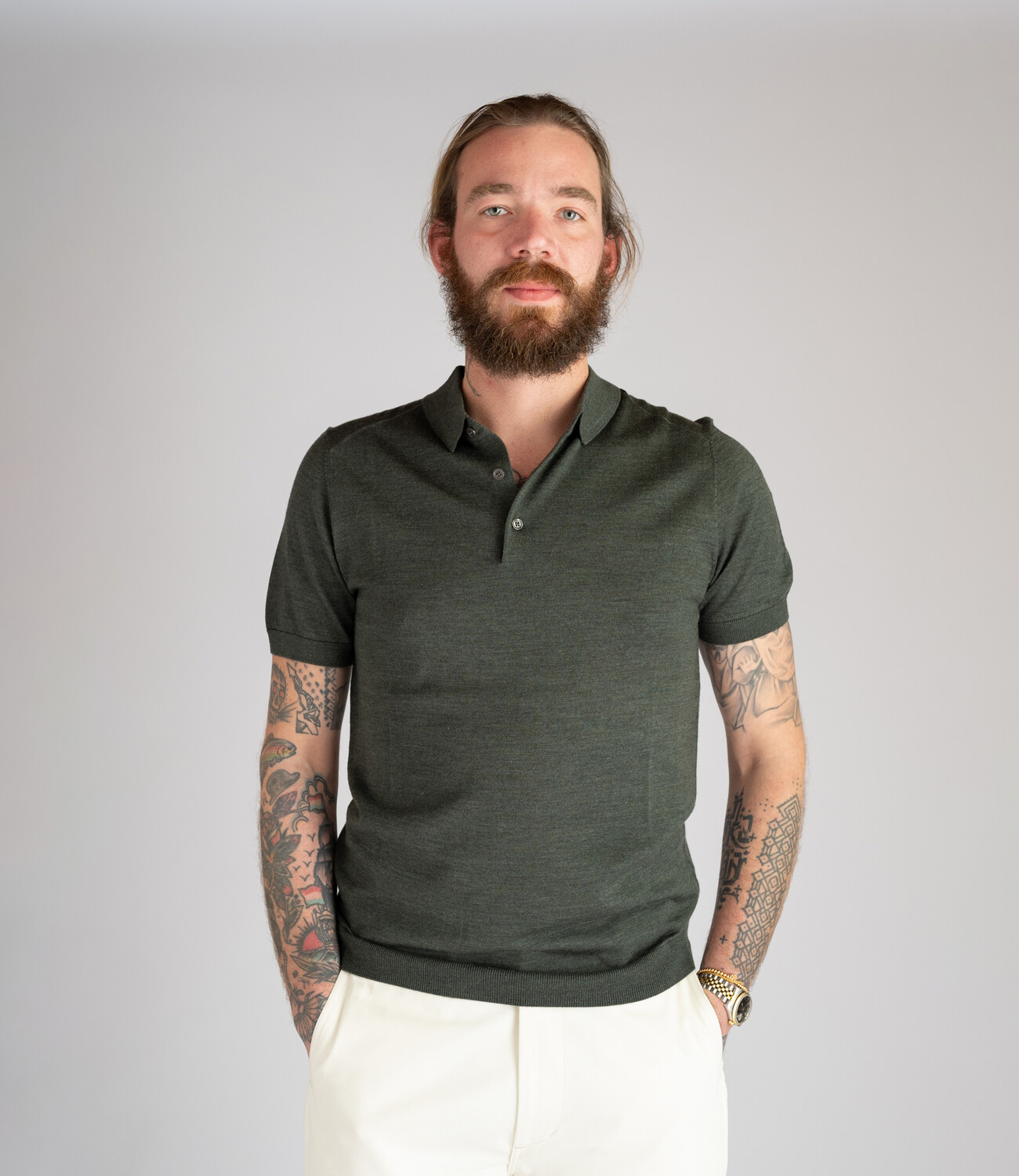 Polo wool blend - Moss