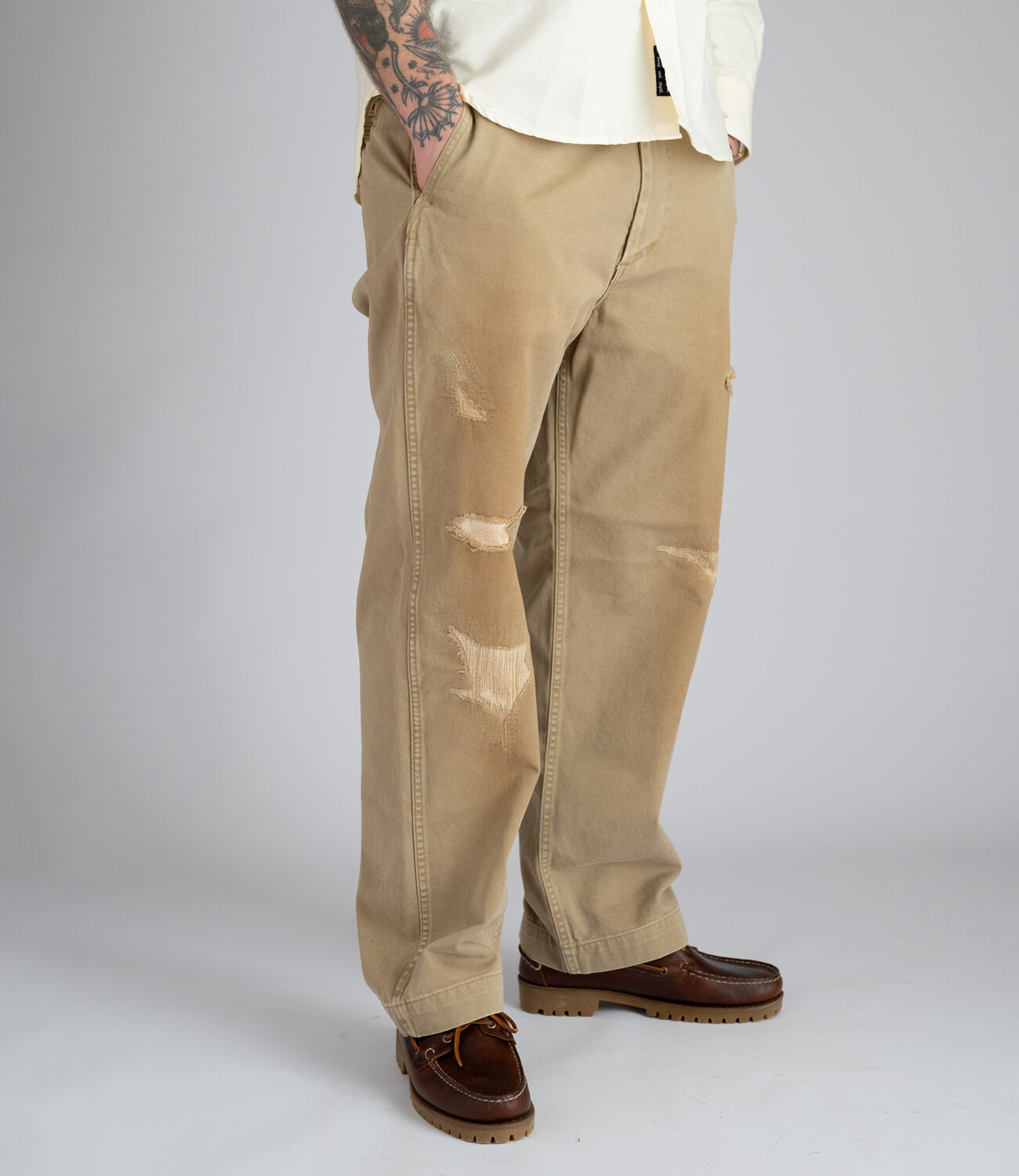 Wide Trousers Kurabo - Stone