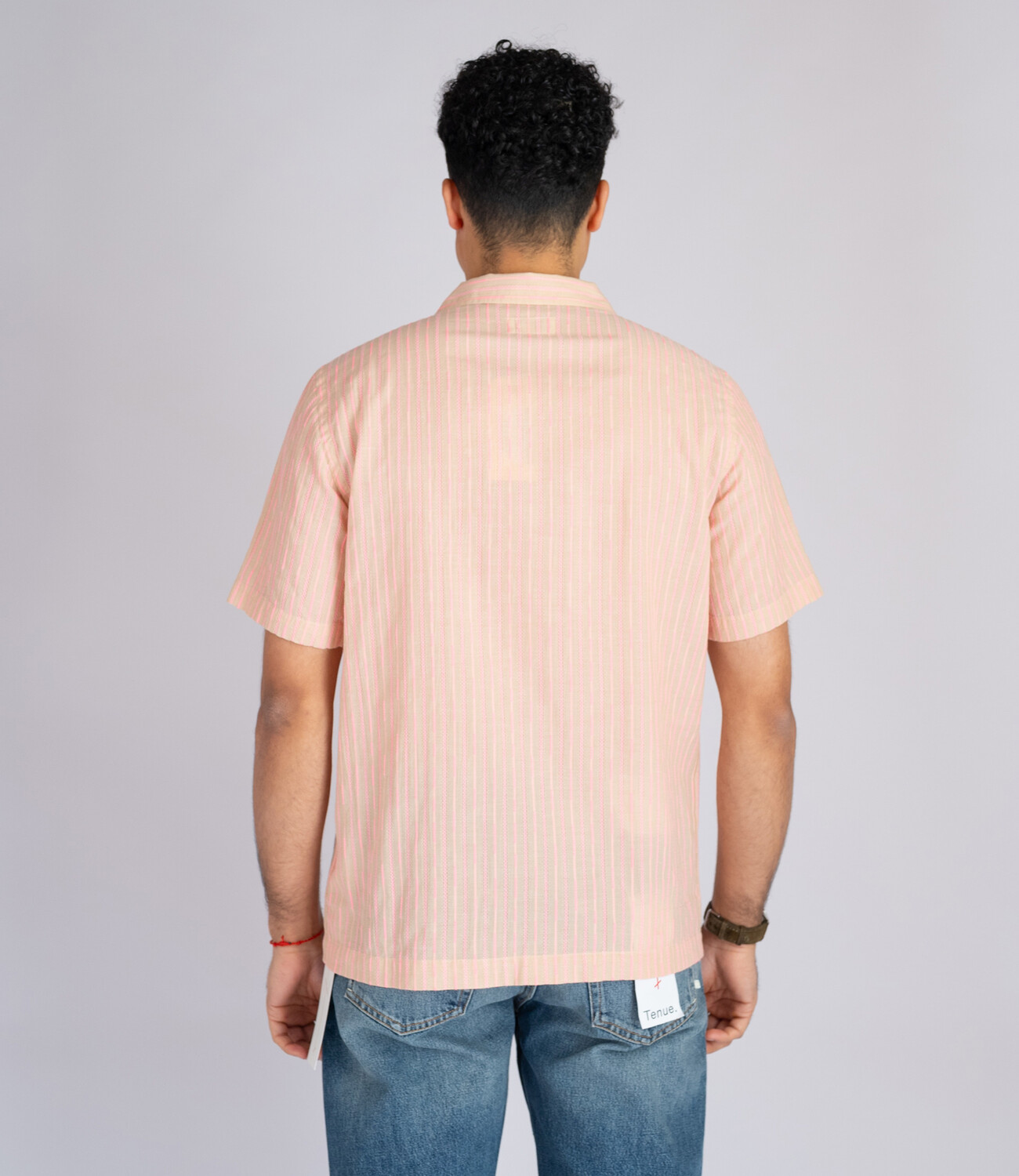 Road Shirt Fluro Cotton - Beige/Pink