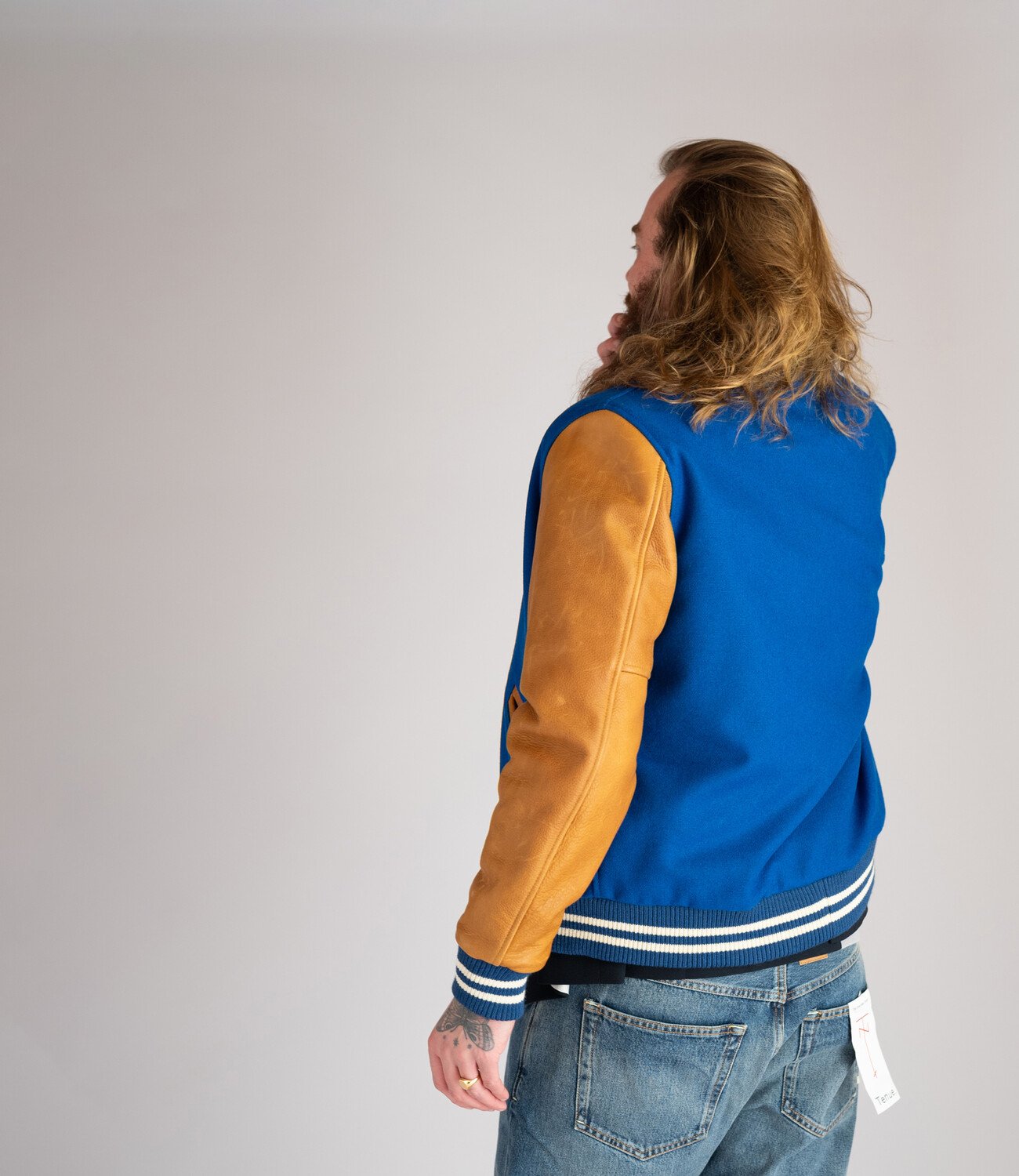 Varsity Jacket - Royal blue / Rust