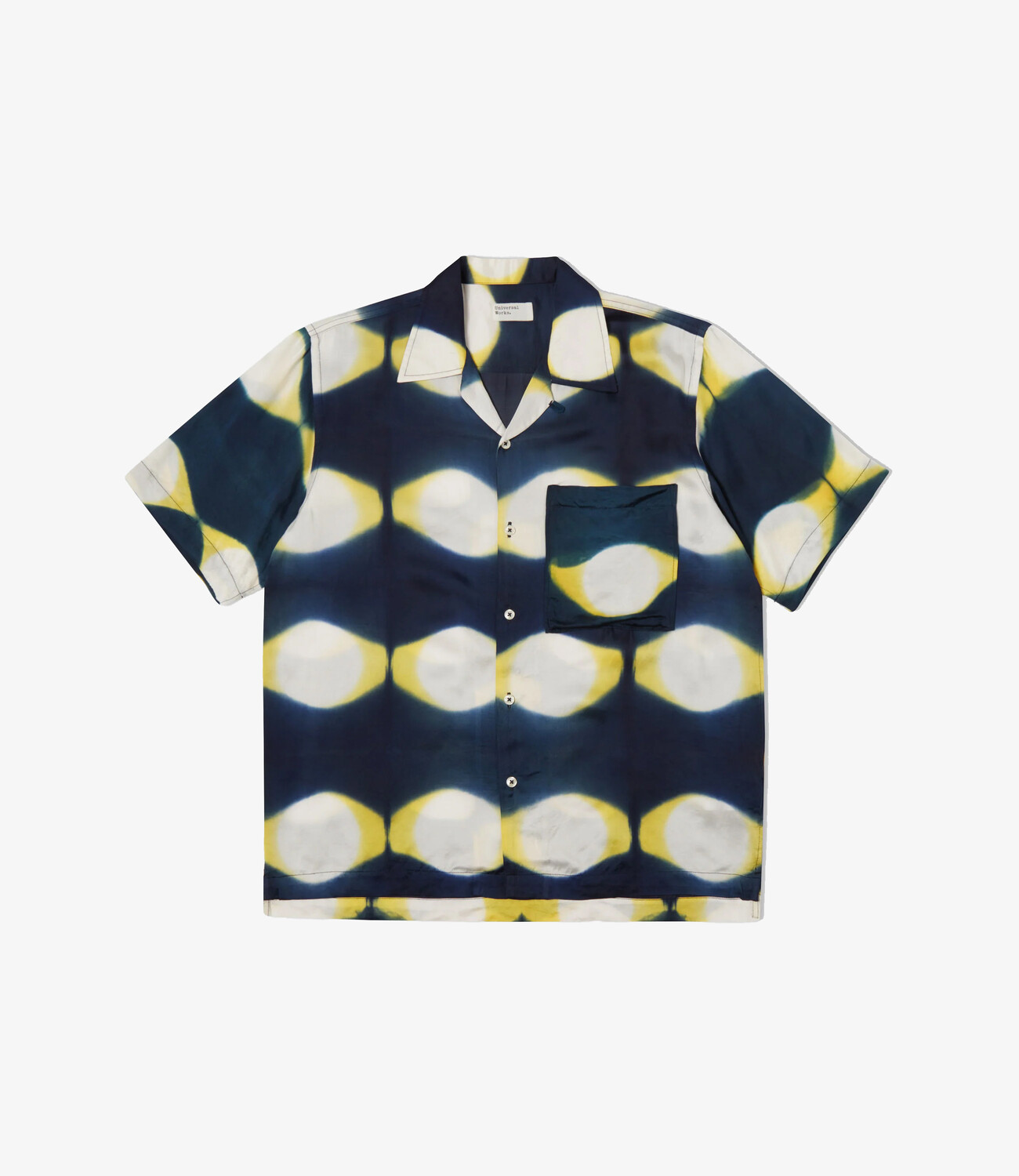 Camp Shirt Tie Dye - Navy/Yellow