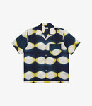 Universal Works Camp Shirt Tie Dye - Navy/Yellow