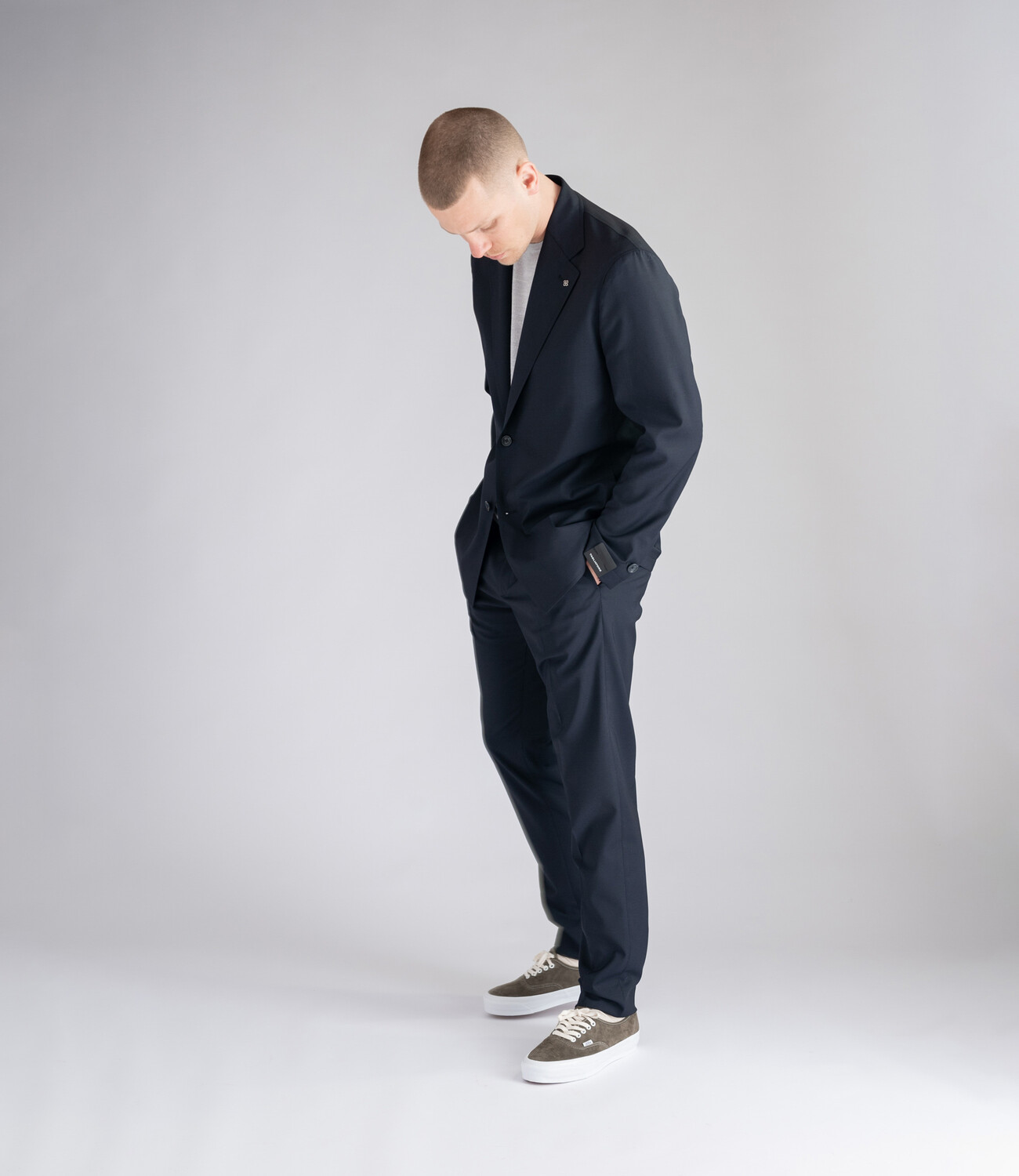 Trousers super 110's virgin wool - Navy