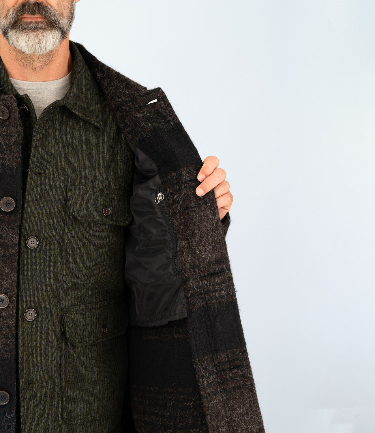Account coat - Brown/black