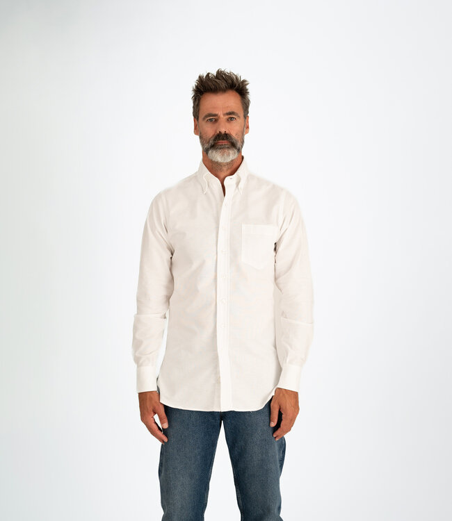 Drake's Button down oxford shirt - White