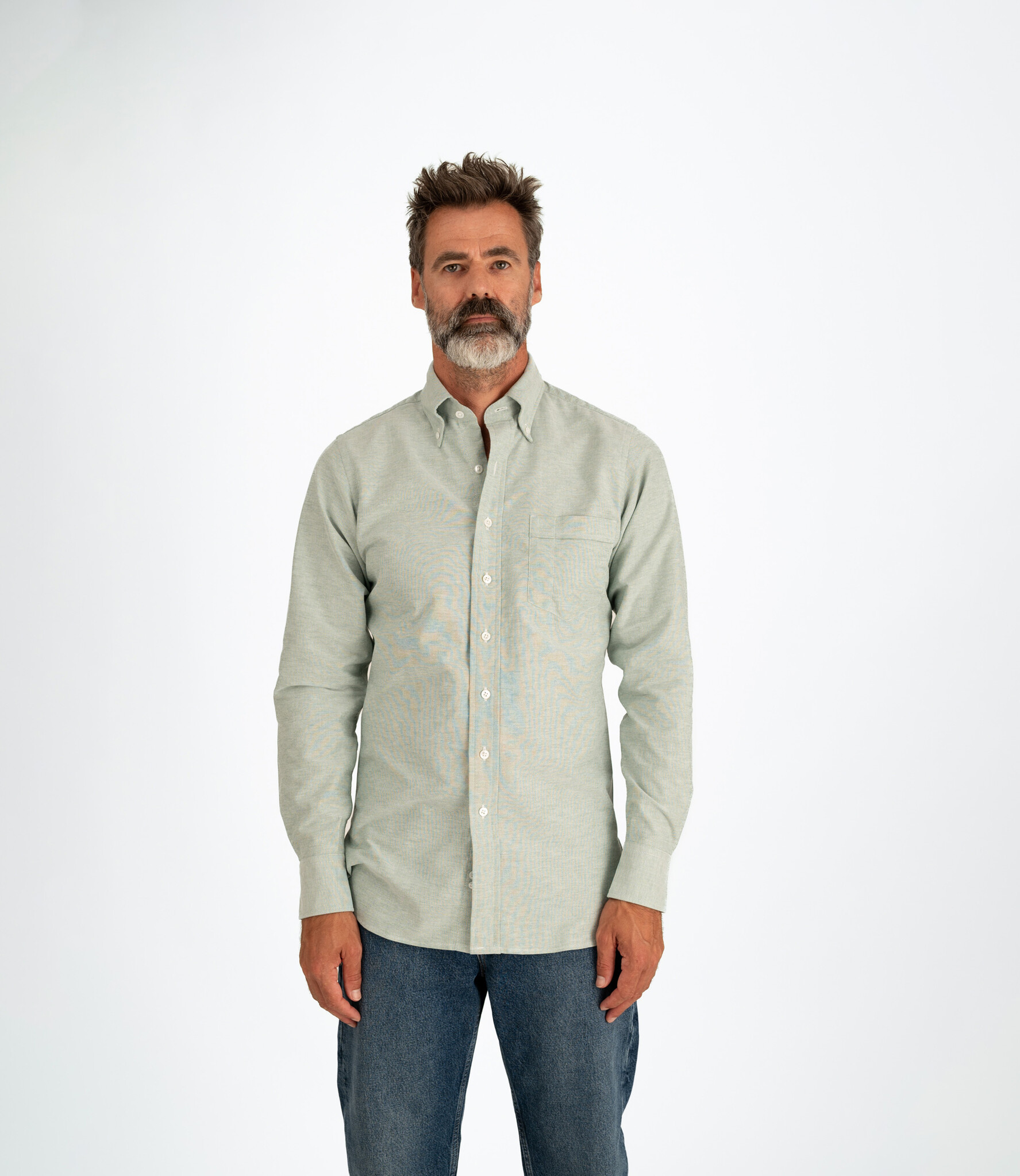 Button down oxford shirt - Green - Neighbourhood