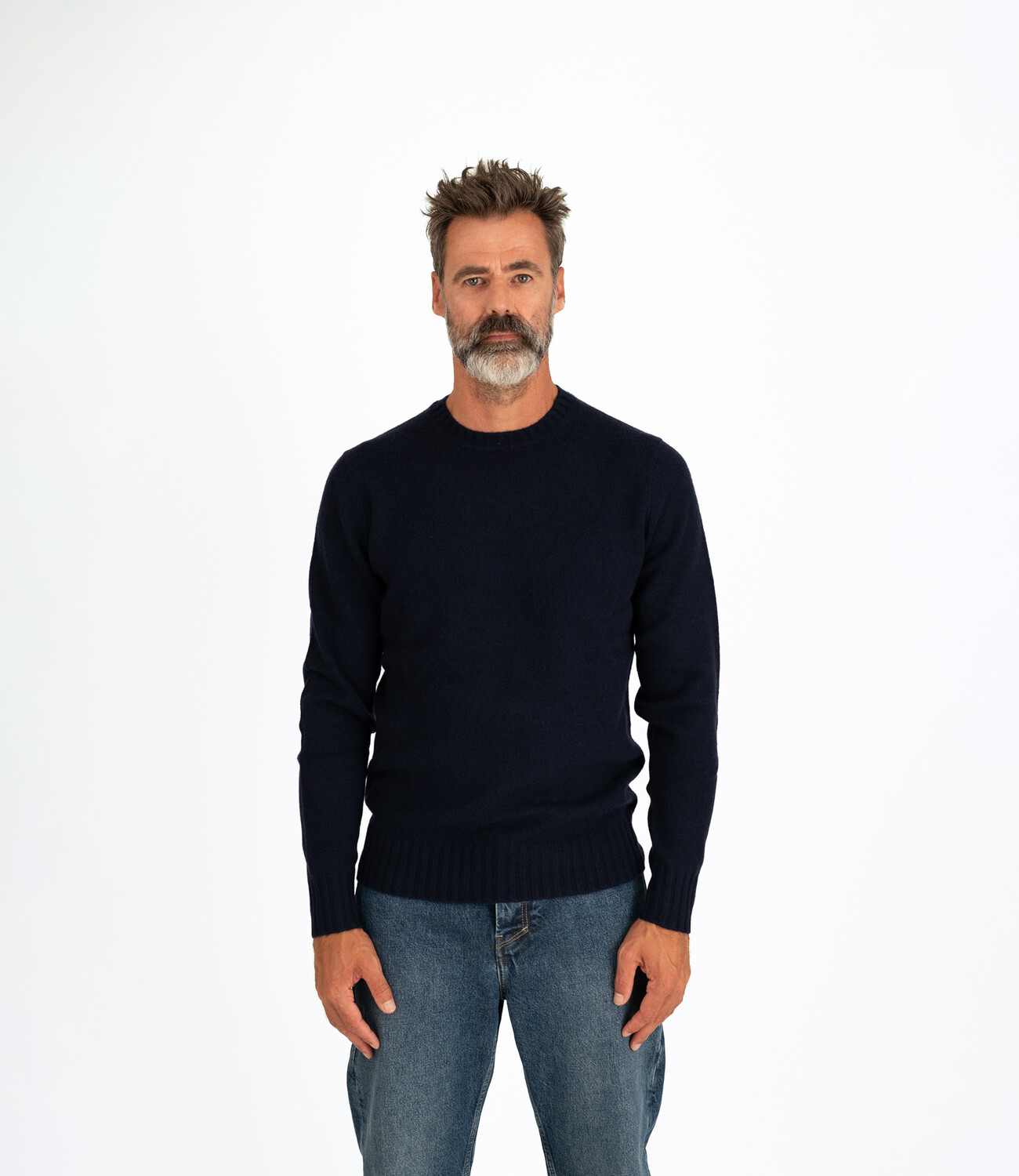 Crewneck wool cashmere - Navy