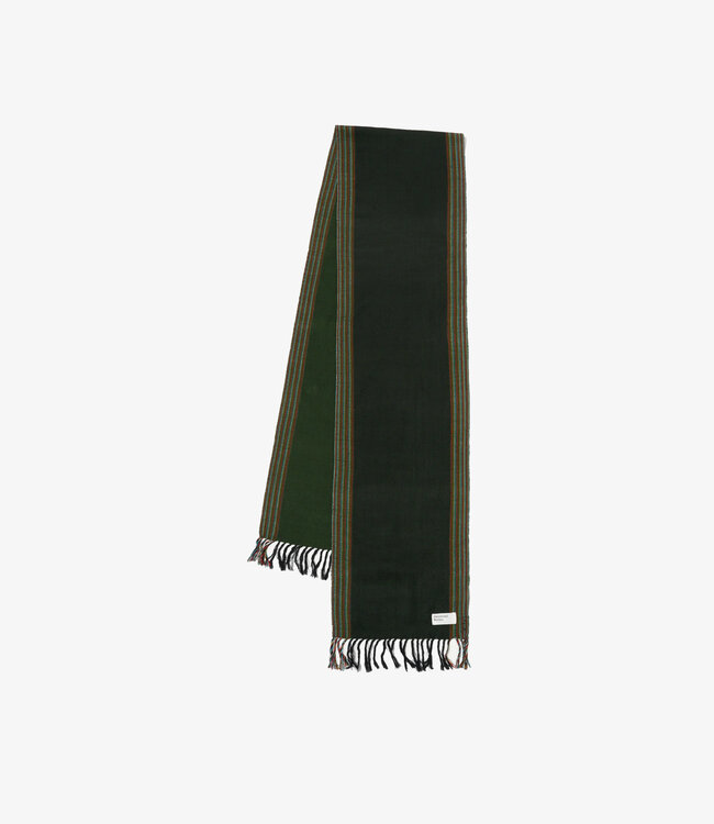 Universal Works Wool Scarf Border - Forest