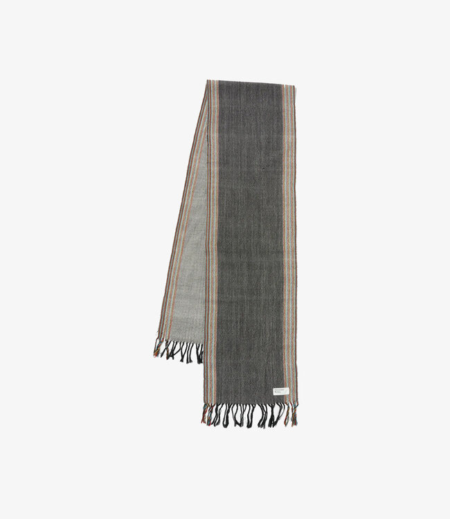 Universal Works Wool Scarf Border - Grey