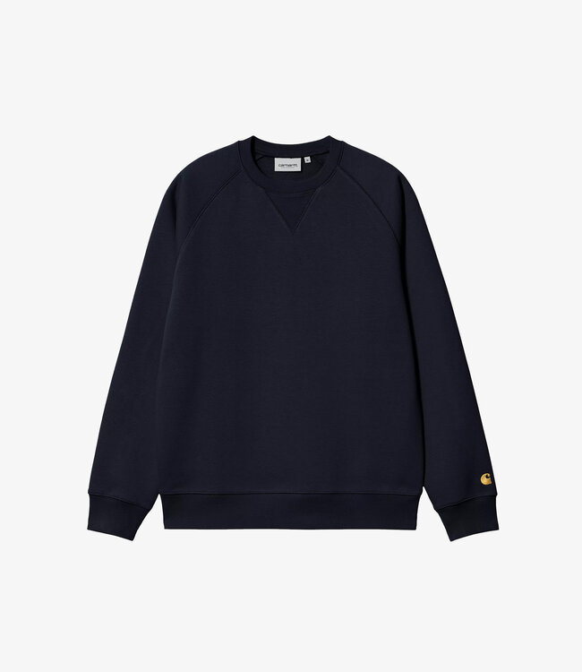 Carhartt WIP Chase Sweat - Dark navy / gold