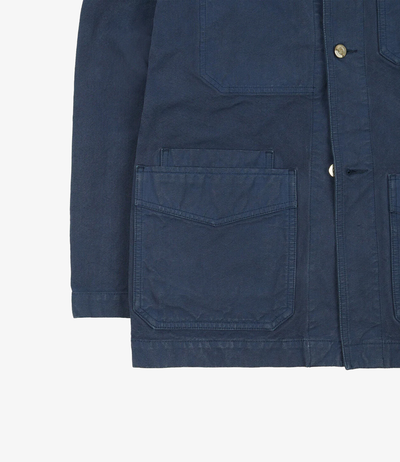 Cotton Duck Canvas Five-Pocket Chore Jacket - Navy Cotton Duck Canvas Five-Pocket Chore Jacket - Navy
