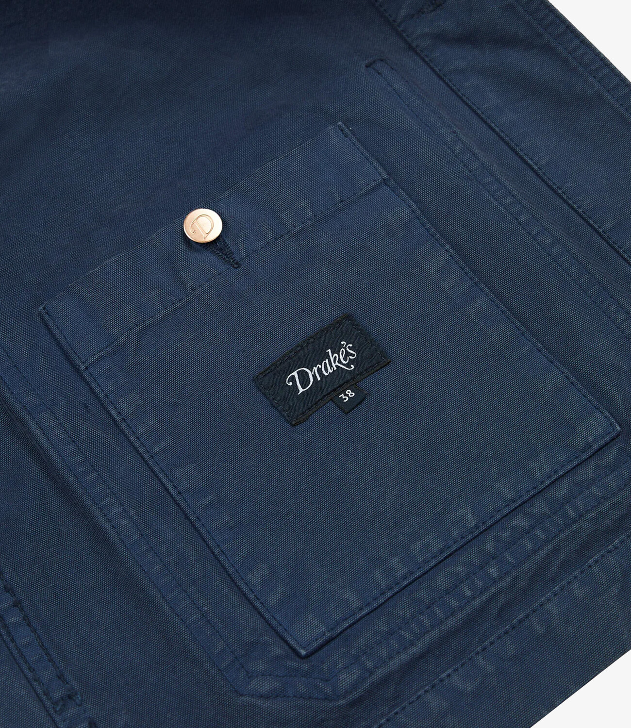 Cotton Duck Canvas Five-Pocket Chore Jacket - Navy