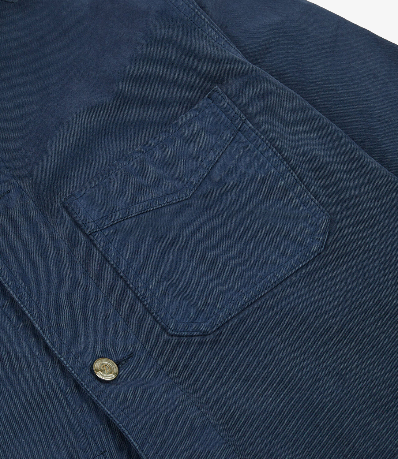 Cotton Duck Canvas Five-Pocket Chore Jacket - Navy