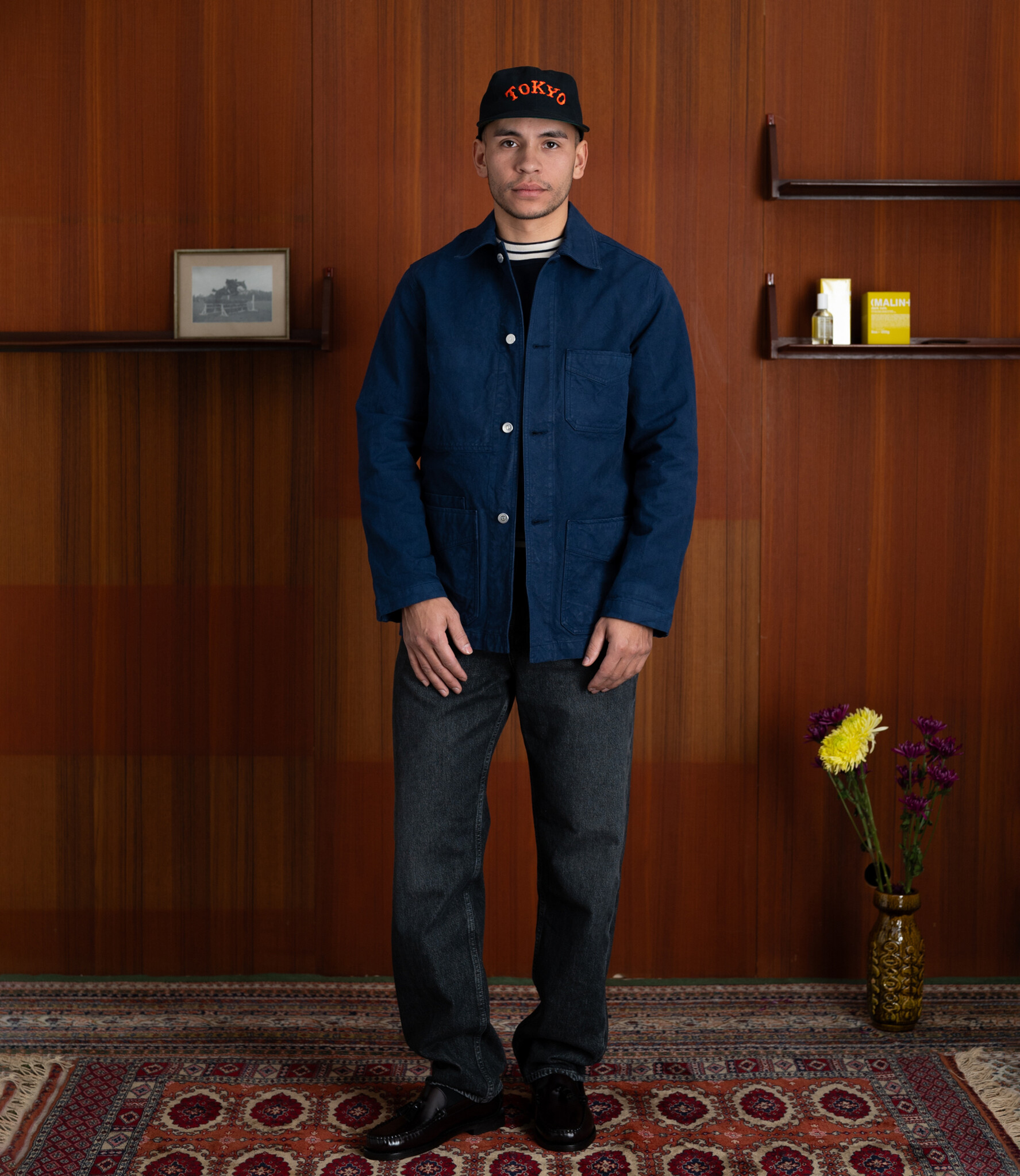 Cotton Duck Canvas Five-Pocket Chore Jacket - Navy - Neighbourhood