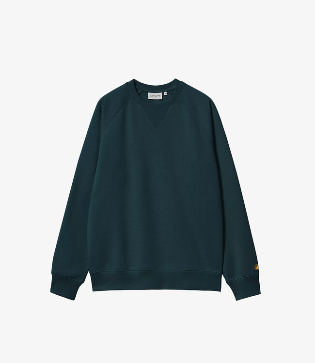 Carhartt WIP Chase Sweat - Duck Blue / Gold