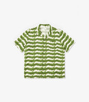 Universal Works Road shirt - Geo wave green