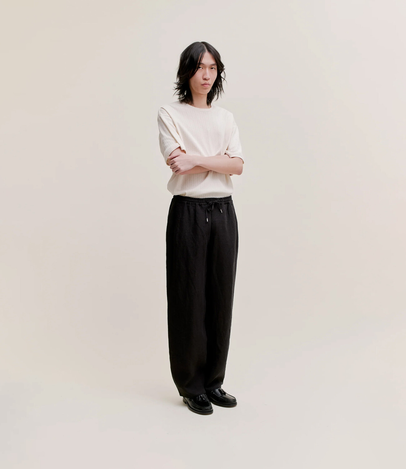 Samurai Trousers - mystic black linen
