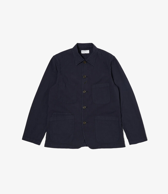 Universal Works Backers c jacket - Seersucker navy