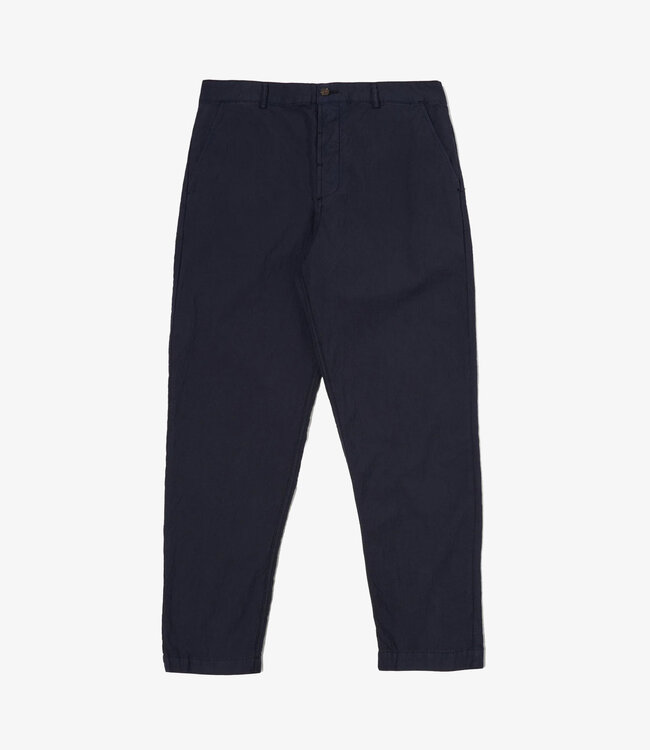 Universal Works Military chino seersucker - Navy