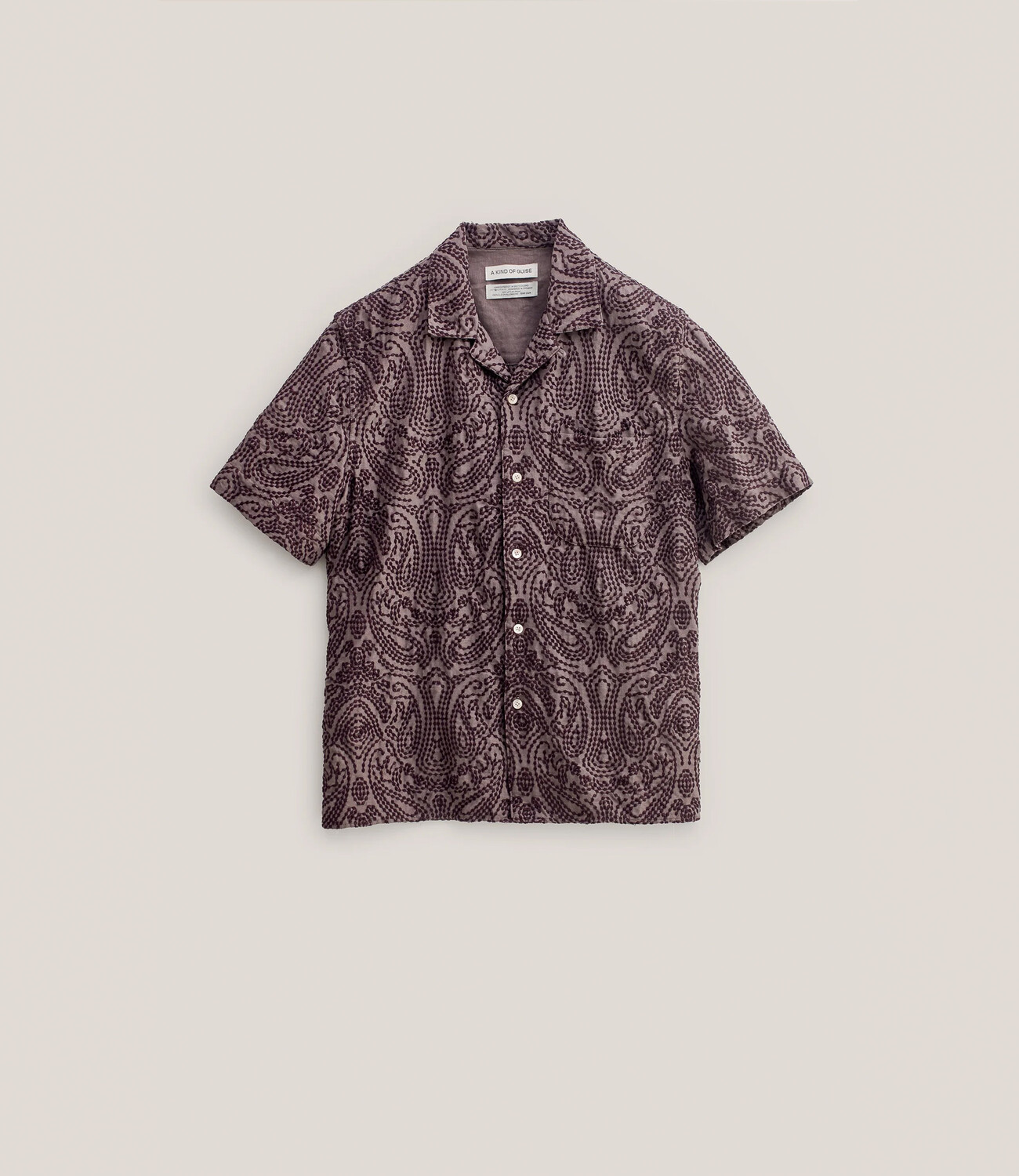 Gioia Shirt - pecan paisley embroidery