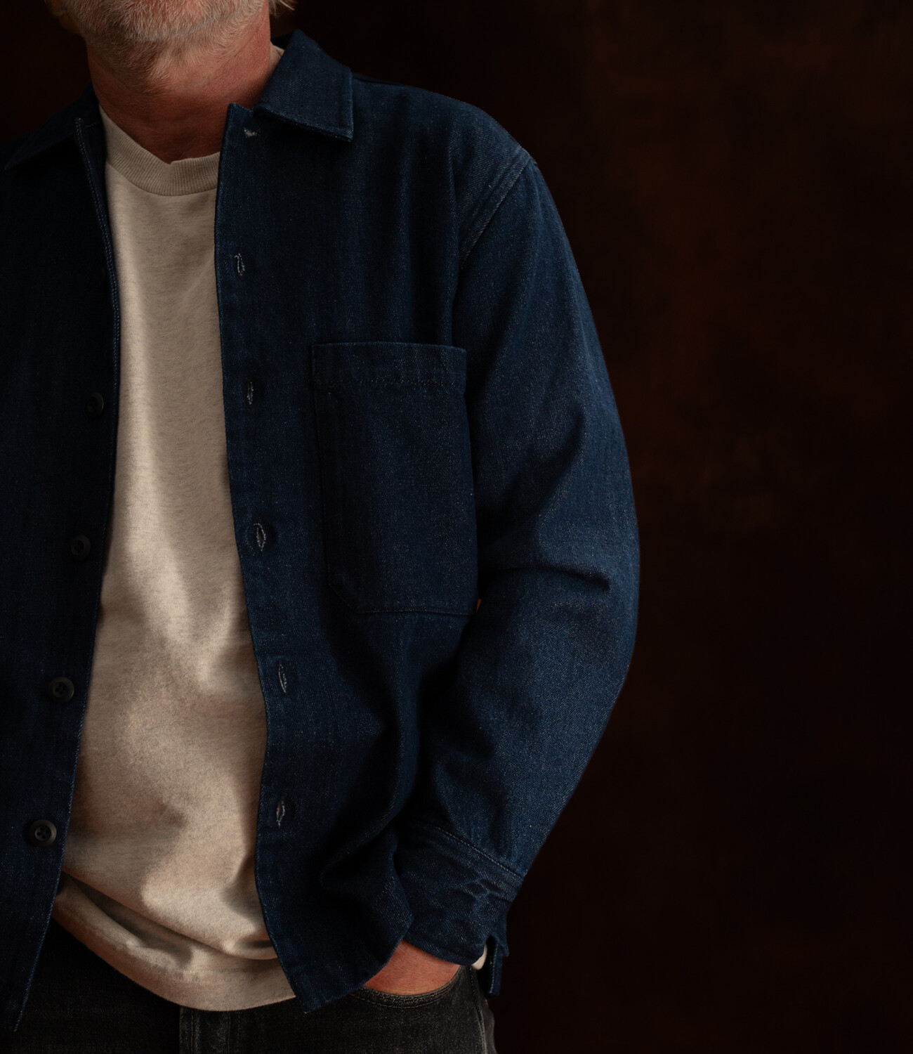 Fatique shirt work denim - Indigo