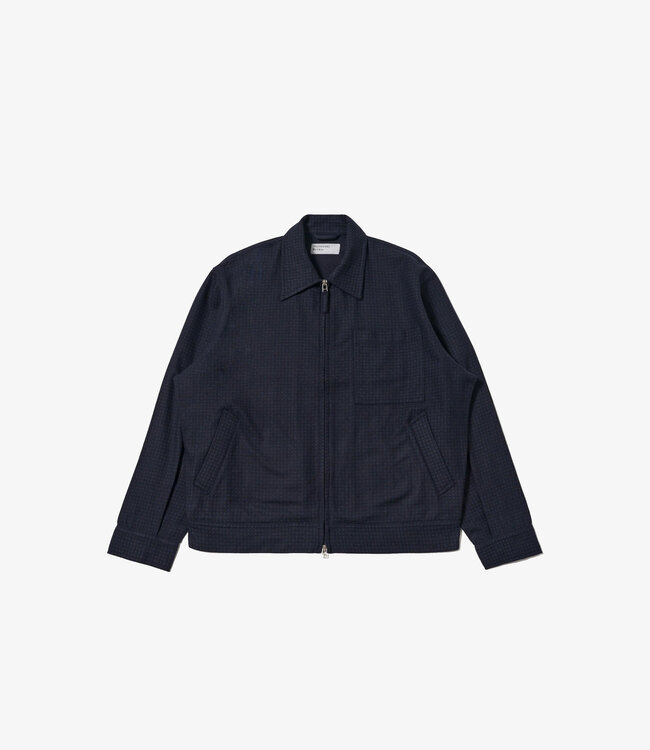 Universal Works Rose Bowl Jacket - Navy dot flannel