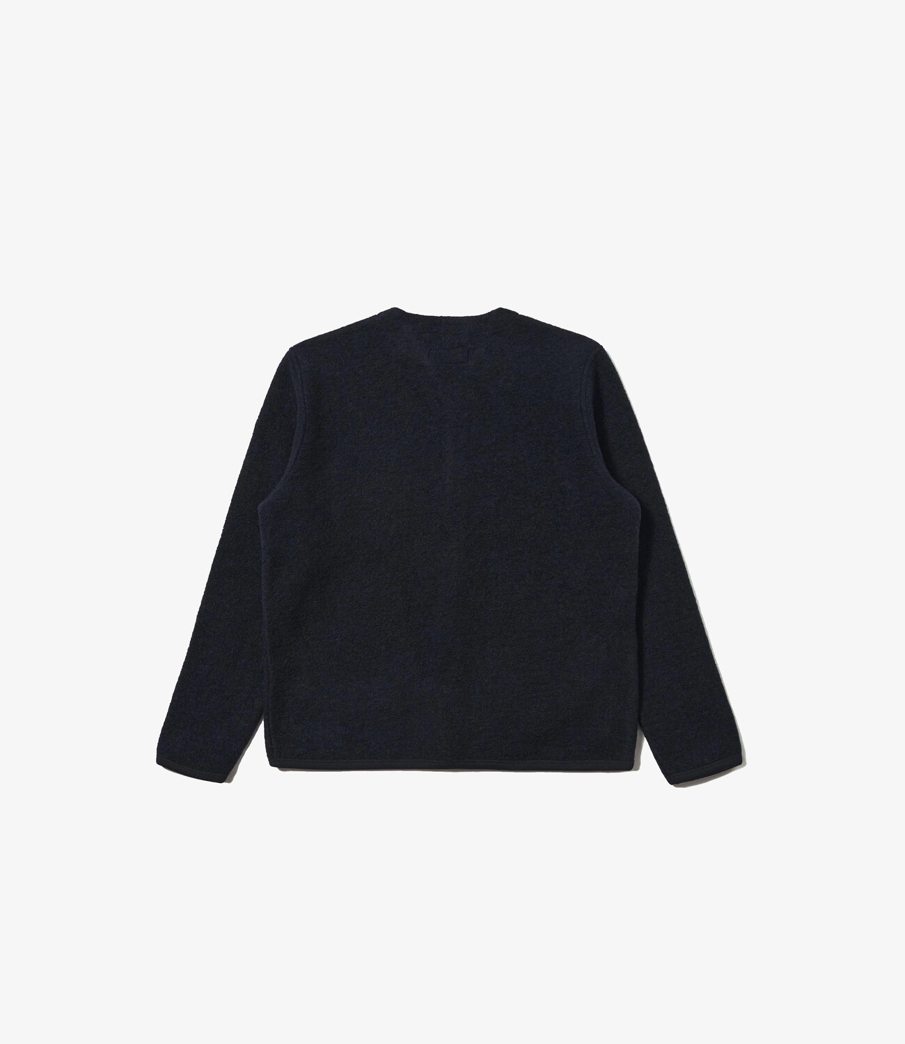 Wool Fleece Cardigan - Navy