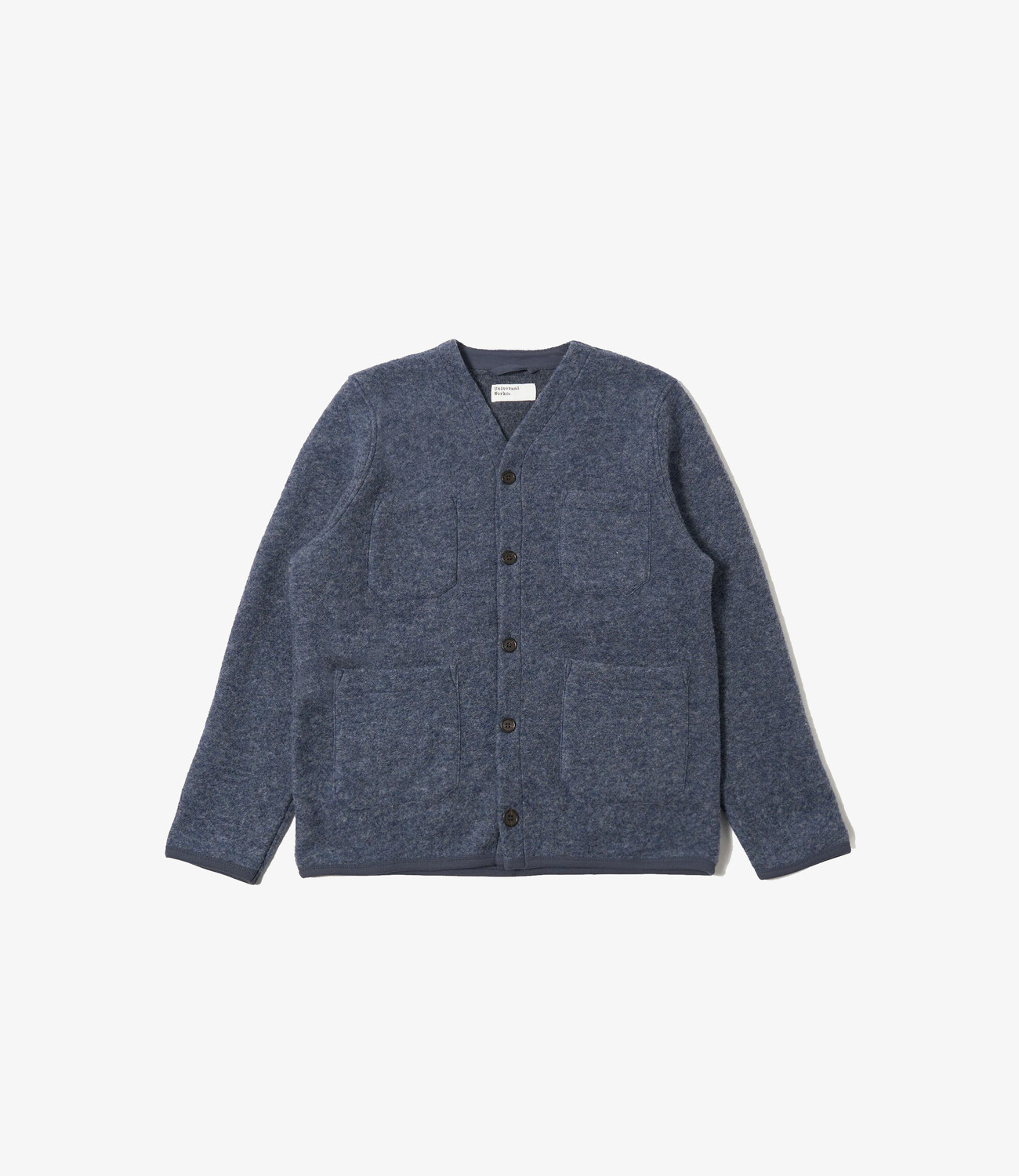 Wool Fleece Cardigan - Slate Blue