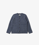 Universal Works Wool Fleece Cardigan - Slate Blue