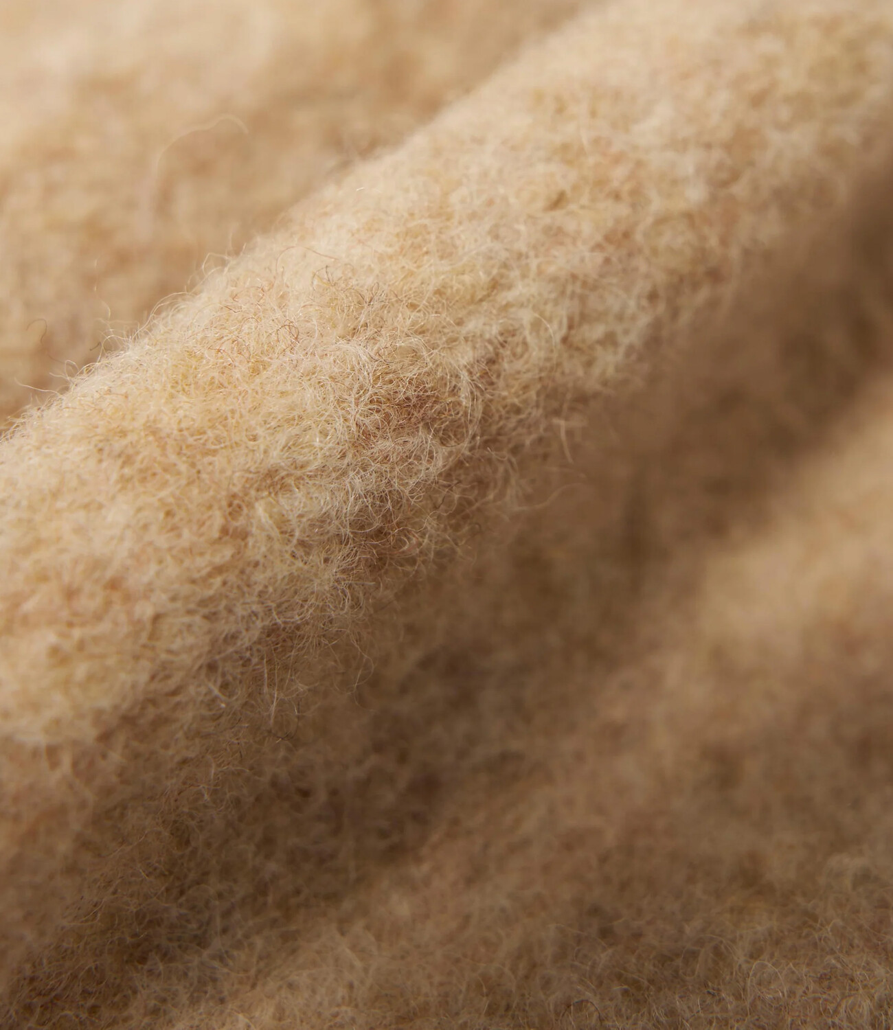 Wool Fleece Cardigan - Fawn