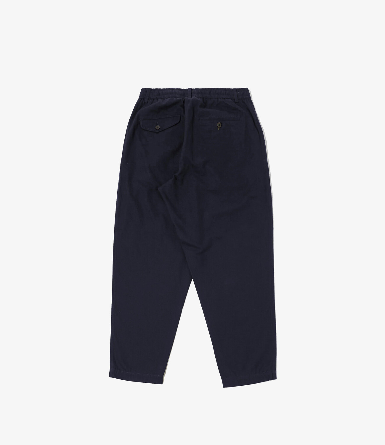 Pleated track pant - Brushed moleskin Navy