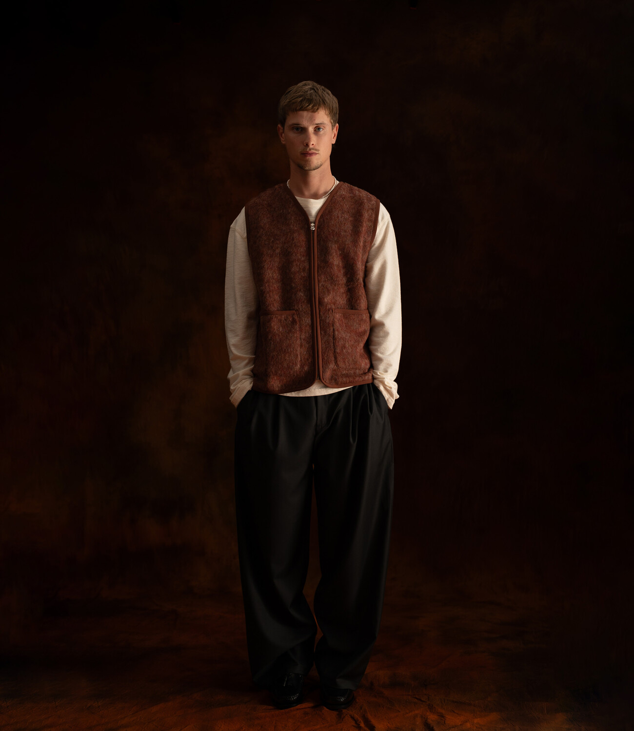 Valur Wool Vest - hairy sienna