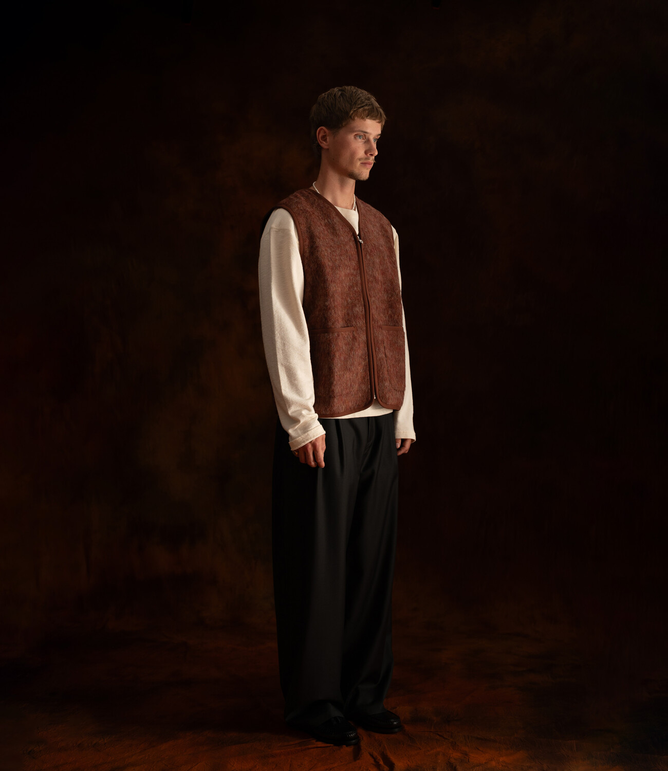 Valur Wool Vest - hairy sienna