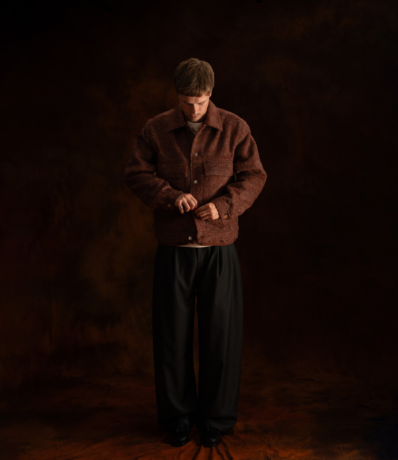 Dragan Wool Jacket - hairy sienna