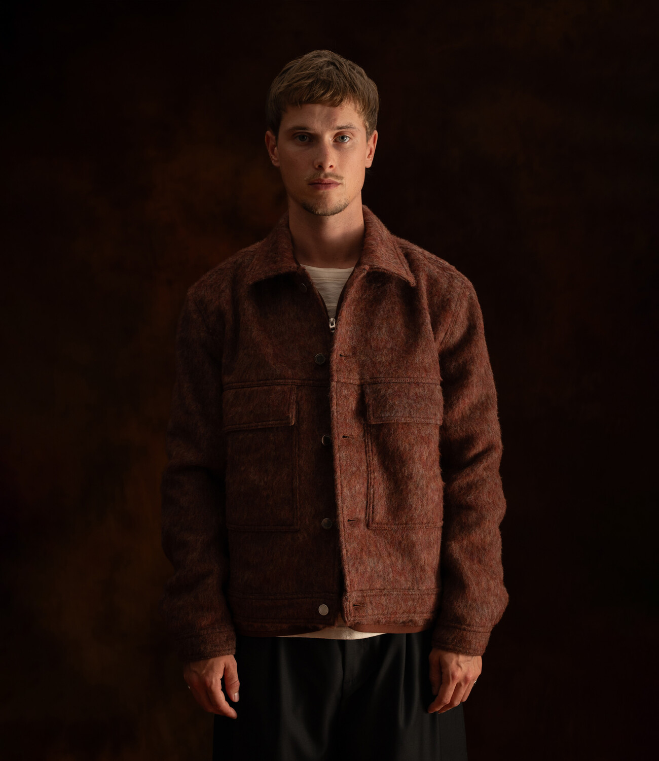 Dragan Wool Jacket - hairy sienna