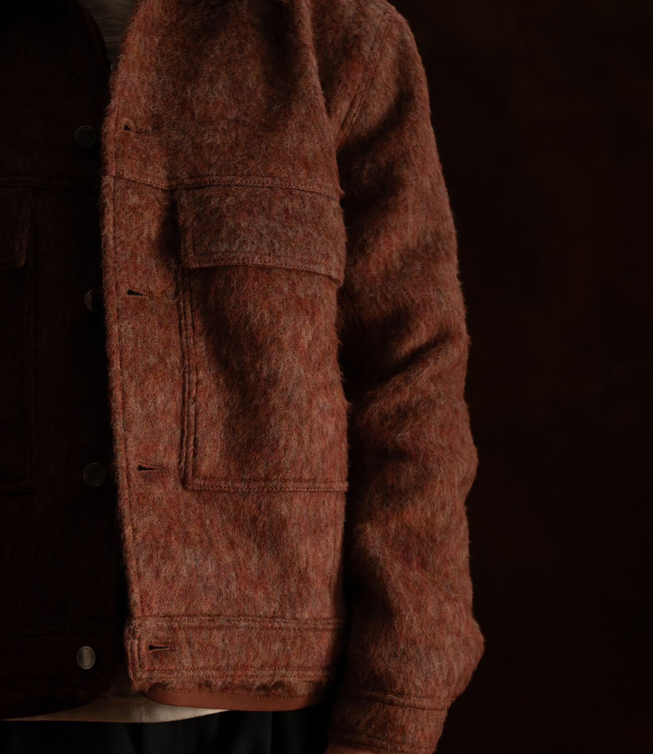 Dragan Wool Jacket - hairy sienna
