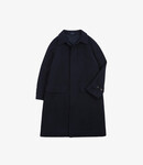 Drake's Raglan coat wool - Navy