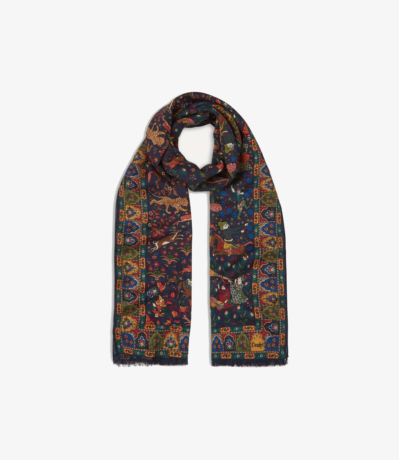 Mogul Garden Printed Scarf - Navy
