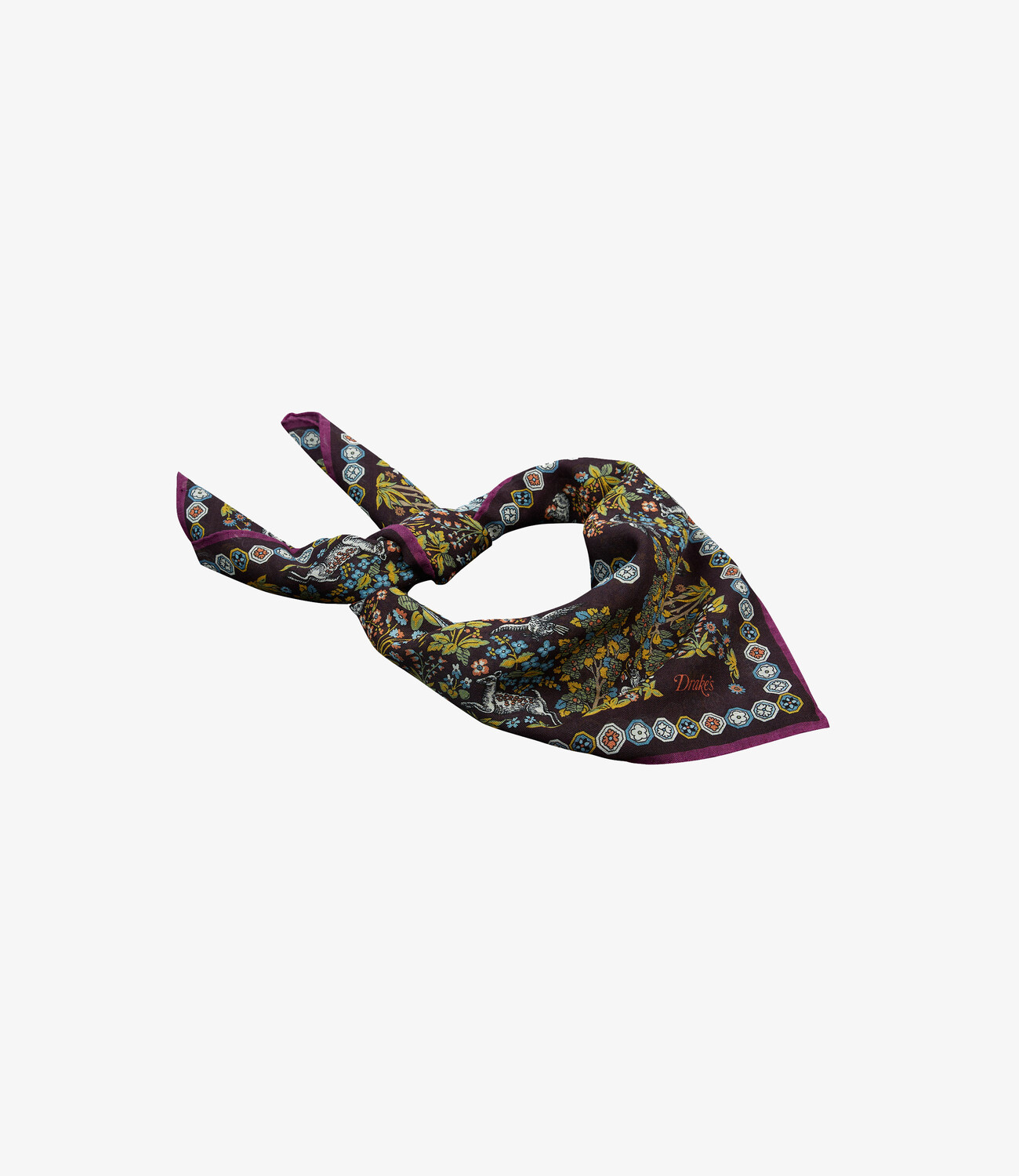 Mythical Forest Bandana - Aubergine & Green