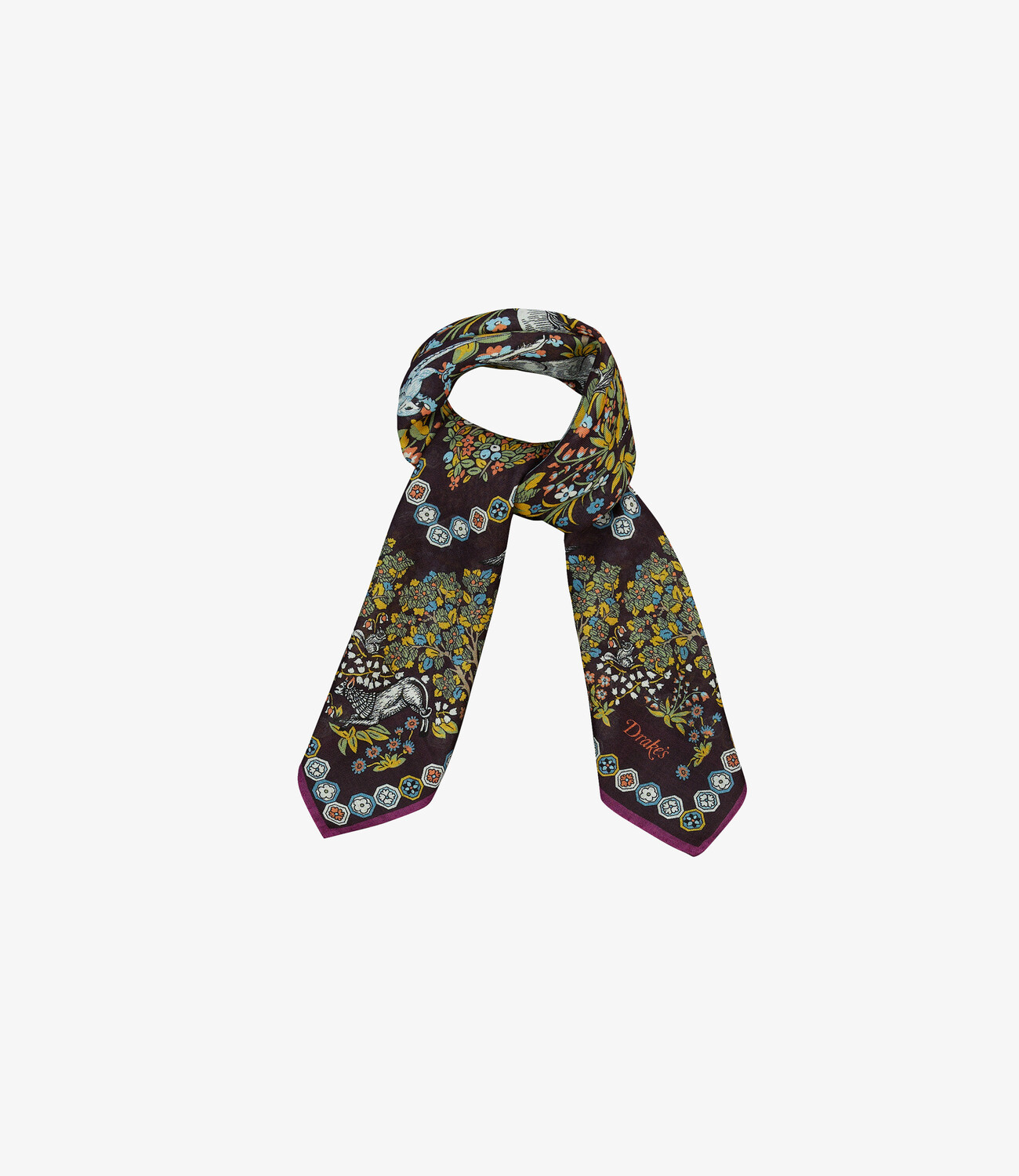 Mythical Forest Bandana - Aubergine & Green