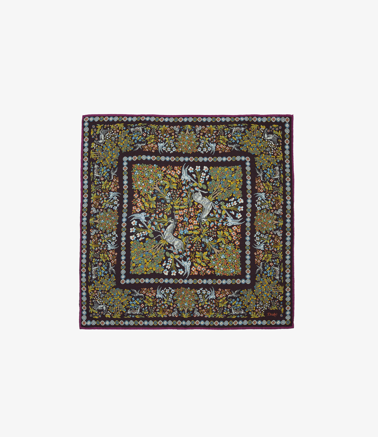 Mythical Forest Bandana - Aubergine & Green