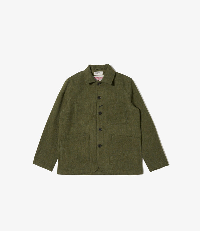 Universal Works Baker jacket - harris tweed green