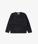 Universal Works Cardigan marble fleece - navy